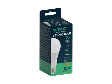 SKU 214456 VT-2017 V-TAC Lampadina LED E27 17W 110LM/W A65 3000K
