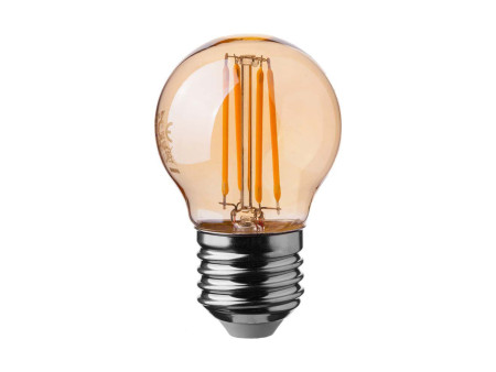 SKU 217100 VT-1957 V-TAC Lampadina LED E27 4W G45 Filamento Ambrato 2200K