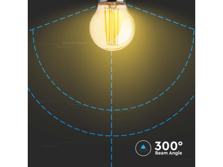 SKU 217100 VT-1957 V-TAC Lampadina LED E27 4W G45 Filamento Ambrato 2200K