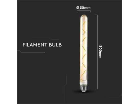 SKU 217144 VT-2008-N V-TAC Lampadina LED E27 7W 100LM/W T30 Filamento Ambrato 2200K