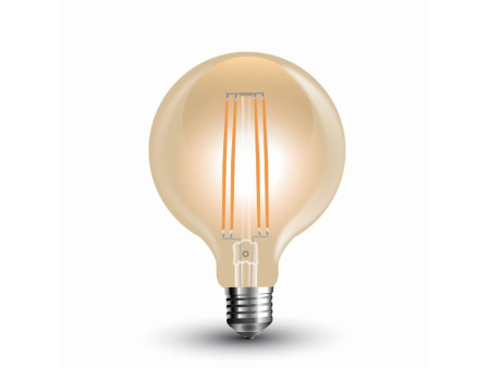 SKU 217147 VT-2027 V-TAC Lampadina LED E27 7W 100LM/W G95 Filamento Ambrato 2200K