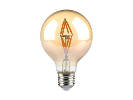 SKU 217148 VT-2004-N V-TAC Lampadina LED E27 4W G80 Filamento Ambrato 2200K