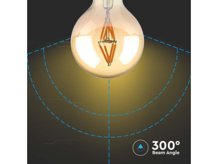 SKU 217148 VT-2004-N V-TAC Lampadina LED E27 4W G80 Filamento Ambrato 2200K