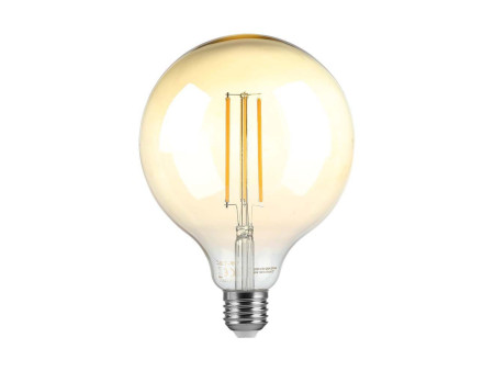 SKU 217155 VT-2018 V-TAC Lampadina LED E27 8W G125 Filamento Ambrato 2200K Dimmerabile