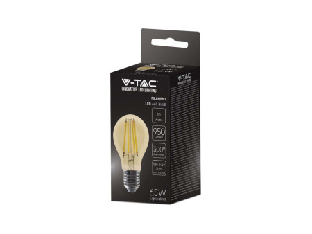 SKU 217157 VT-2028 V-TAC Lampadina LED E27 10W A67 Filamento Ambrato 2200K