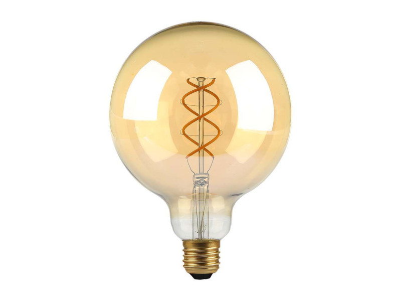 SKU 217216 VT-2085 V-TAC Lampadina LED E27 5W G125 Filamento Ambrato 1800K