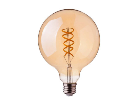 SKU 217217 VT-2075 V-TAC Lampadina LED E27 5W G95 Filamento Ambrato 1800K
