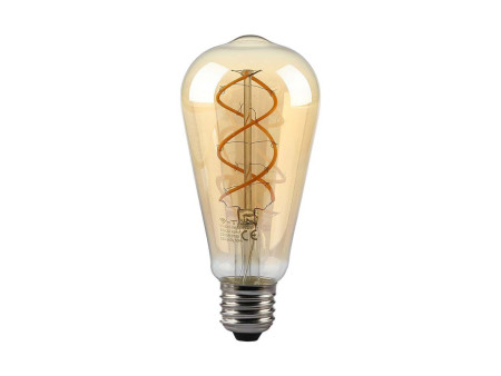 SKU 217218 VT-2065-N V-TAC Lampadina LED E27 5W ST64 Filamento Ambrato 1800K
