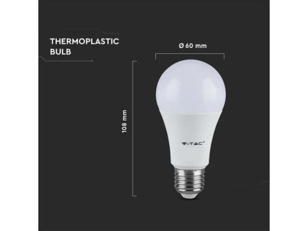 SKU 217261 VT-2099 V-TAC Lampadina LED E27 8,5W A60 4000K