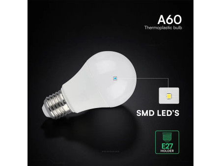 SKU 2172616 VT-2099 V-TAC PRO Lampadina LED Chip CREE E27 8,5W A60 4000K