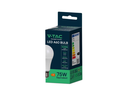 SKU 217349 VT-2112-N V-TAC Lampadina LED E27 10.5W 100LM/W A60 4000K