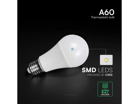 SKU 2173516 2173516 V-TAC PRO Lampadina LED Chip CREE E27 10.5W 100LM/W A60 6500K