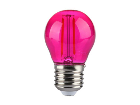 SKU 217410 VT-2132 V-TAC Lampadina LED E27 2W G45 Filamento Colore Rosa