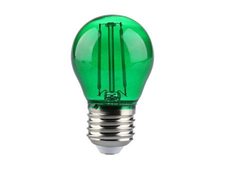 SKU 217411 VT-2132 V-TAC Lampadina LED E27 2W G45 Filamento Colore Verde
