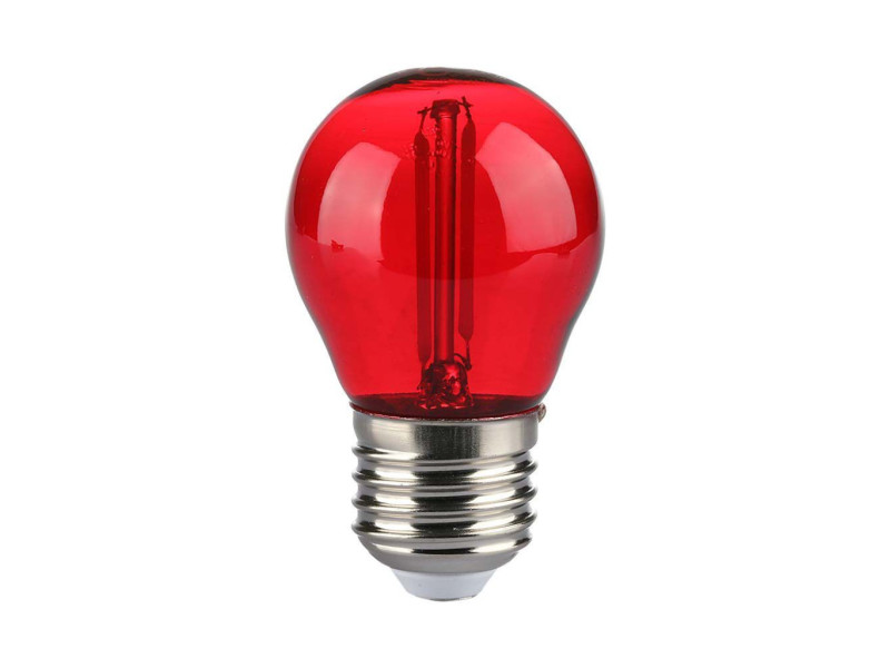 SKU 217413 VT-2132 V-TAC Lampadina LED E27 2W G45 Filamento Colore Rosso