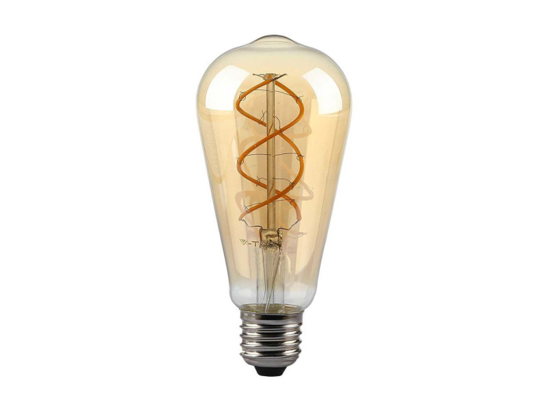 SKU 217416 VT-2065 V-TAC Lampadina LED E27 5W ST64 Filamento Ambrato 1800K Dimmerabile
