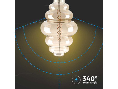 SKU 217465 VT-2188D V-TAC Lampadina LED E27 8W S200 Doppio Filamento Oscurato 1800K Dimmerabile