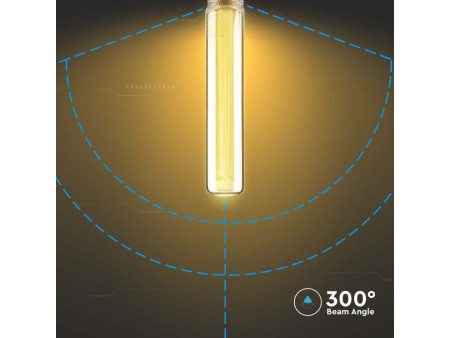 SKU 217473 VT-2162 V-TAC Lampadina LED E27 2W T30 Candela Filamento Ambrato Art 1800K