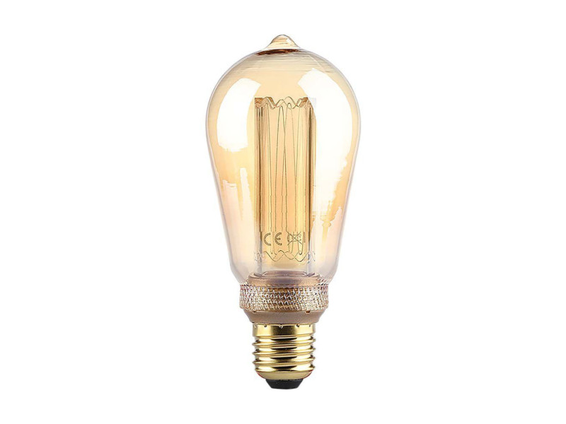 SKU 217474 VT-2185  Confronta V-TAC Lampadina LED E27 4W ST64 Filamento Ambrato Art 1800K