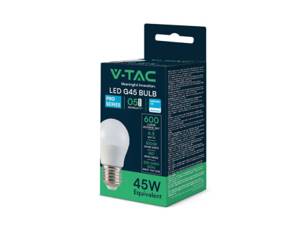 SKU 21867 VT-290 V-TAC PRO Lampadina LED Chip Samsung E27 6,5W G45 4000K