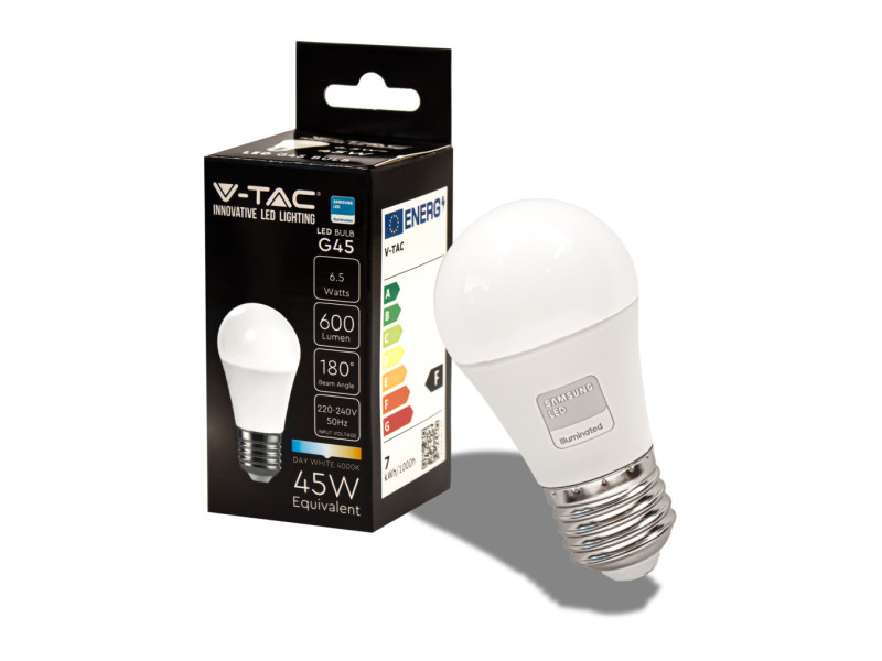 SKU 21866 VT-290-N V-TAC PRO Lampadina LED Chip Samsung E27 7W G45 3000K