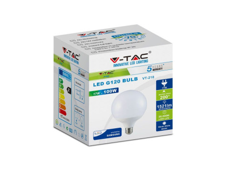 SKU 227 VT-218 V-TAC PRO Lampadina LED Chip Samsung E27 17W G120 6400K