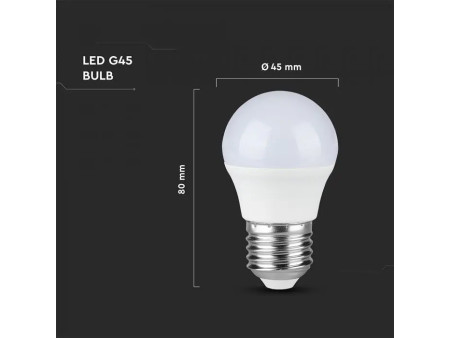 SKU 23879 VT-290 V-TAC Lampadina LED E27 6,5W G45 4000K