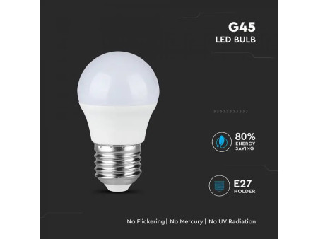 SKU 23879 VT-290 V-TAC Lampadina LED E27 6,5W G45 4000K