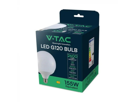 SKU 23883 VT-242 V-TAC Lampadina LED E27 22W 120LM/W G120 3000K