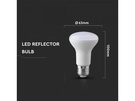 SKU 23899 VT-263 V-TAC Lampadina LED E27 8,5W R63 6500K