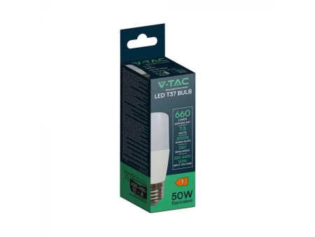 SKU 24033 VT-237 V-TAC Lampadina LED E27 7.5W T37 3000K