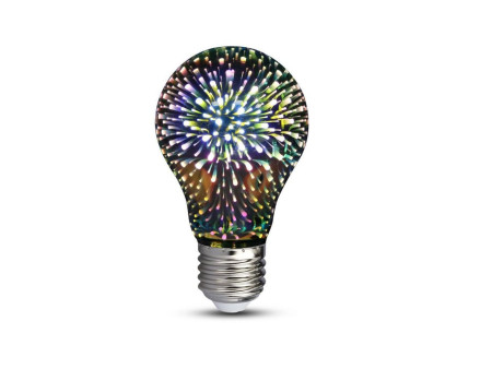 SKU 2704 VT-2203 V-TAC Lampadina LED E27 5W A60 Filamento 3D 3000K