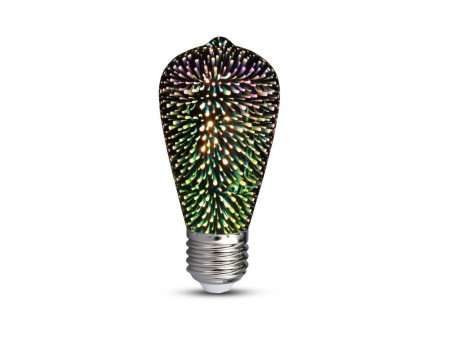 SKU 2705 VT-2223 V-TAC Lampadina LED E27 5W ST64 Filamento 3D 3000K