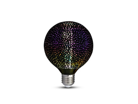 SKU 2706 VT-2223 V-TAC Lampadina LED E27 5W G125 Filamento 3D 3000K