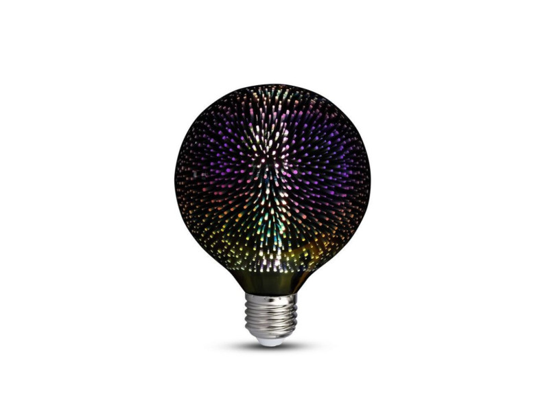 SKU 2706 VT-2223 V-TAC Lampadina LED E27 5W G125 Filamento 3D 3000K