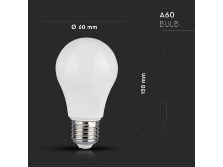 SKU 2751 VT-5119 V-TAC Lampadina LED E27 10W A60 Compatibile Google Home e Alexa con App V-Tac Smart RGB e 3 in 1 Dimmerabile