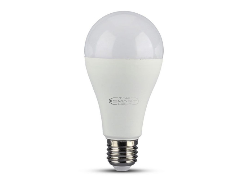 SKU 2753 VT-5117 V-TAC Lampadina LED E27 15W A60 Compatibile Google Home e Alexa con App V-Tac Smart RGB 3 in 1 Dimmerabile