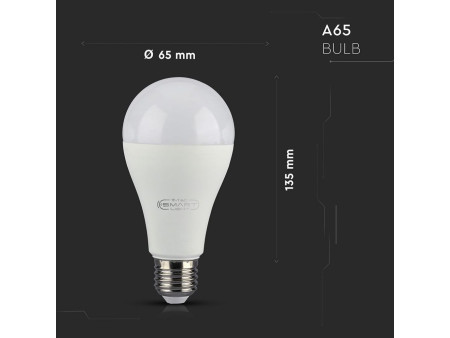 SKU 2753 VT-5117 V-TAC Lampadina LED E27 15W A60 Compatibile Google Home e Alexa con App V-Tac Smart RGB 3 in 1 Dimmerabile