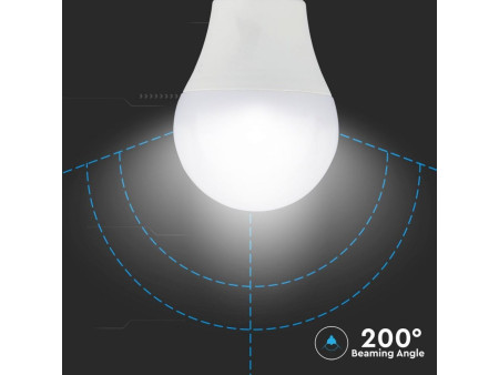 SKU 2760 VT-2219 V-TAC Lampadina LED E27 9W A60 con Sensore di Movimento e Crepuscolare 3000K
