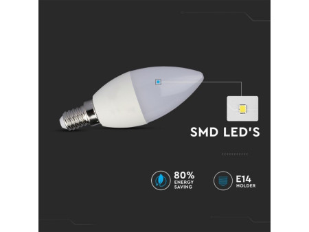 SKU 2770 VT-2214 V-TAC Lampadina LED E14 3,5W a Candela con Telecomando RGB + 4000K