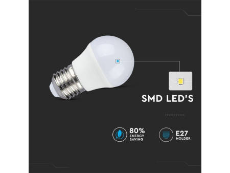 SKU 2774 VT-2224 V-TAC Lampadina LED E27 3,5W G45 con Telecomando RGB + 6400K
