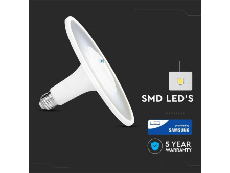 SKU 2781 VT-2311 V-TAC PRO Lampadina LED Chip Samsung E27 11W UFO Acrilico Plastica 3000K