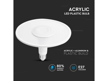 SKU 2782 VT-2311 V-TAC PRO Lampadina LED Chip Samsung E27 11W UFO Acrilico Plastica 4000K
