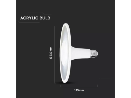 SKU 2784 VT-2318 V-TAC PRO Lampadina LED Chip Samsung E27 18W UFO Acrilico Plastica 3000K