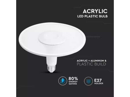 SKU 2785 VT-2318 V-TAC PRO Lampadina LED Chip Samsung E27 18W UFO Acrilico Plastica 4000K