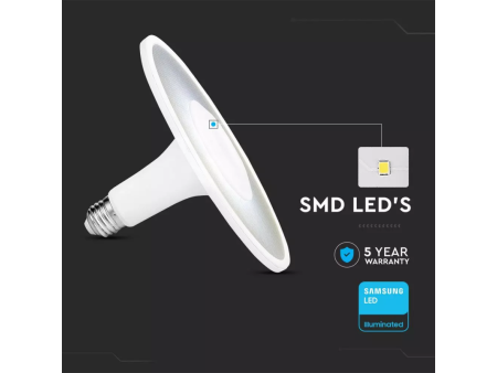 SKU 2784 VT-2318 V-TAC PRO Lampadina LED Chip Samsung E27 18W UFO Acrilico Plastica 3000K