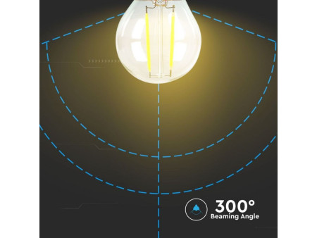 SKU 280 VT-244 V-TAC PRO Lampadina LED Chip Samsung E27 4W G45 Filamento 2700K
