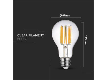 SKU 2802 VT-2328 V-TAC Lampadina LED E27 18W 135LM/W A67 Filamento 2700K
