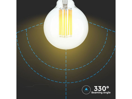 SKU 2803 VT-2338 V-TAC Lampadina LED E27 18W 135LM/W G95 Filamento 3000K