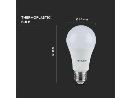SKU 2810 VT-2310 V-TAC Lampadina LED E27 9,5W 160LM/W A60 4000K